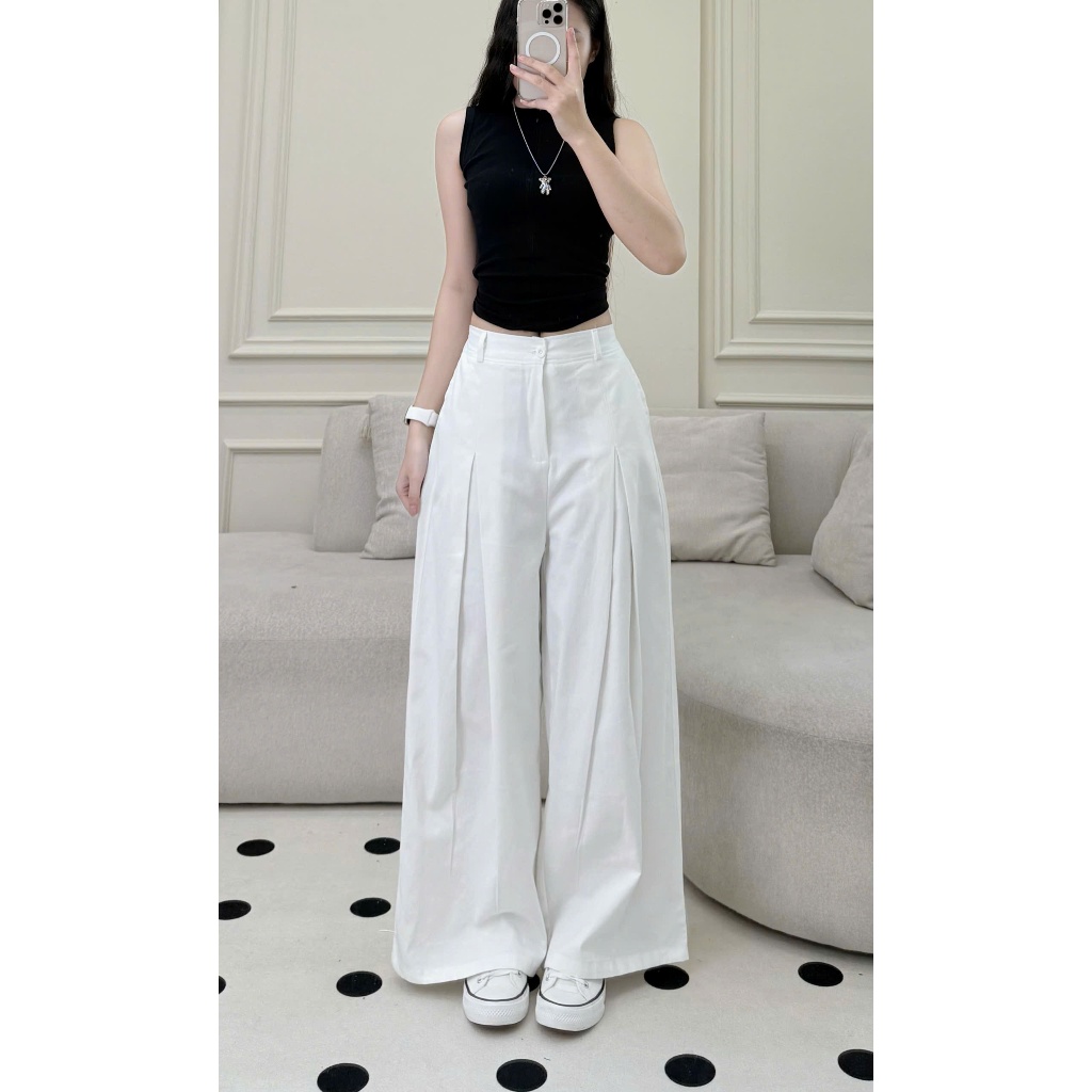 Quần tây ống rộng Hari dáng công sở chất kaki tôn dáng | BigBuy360 - bigbuy360.vn