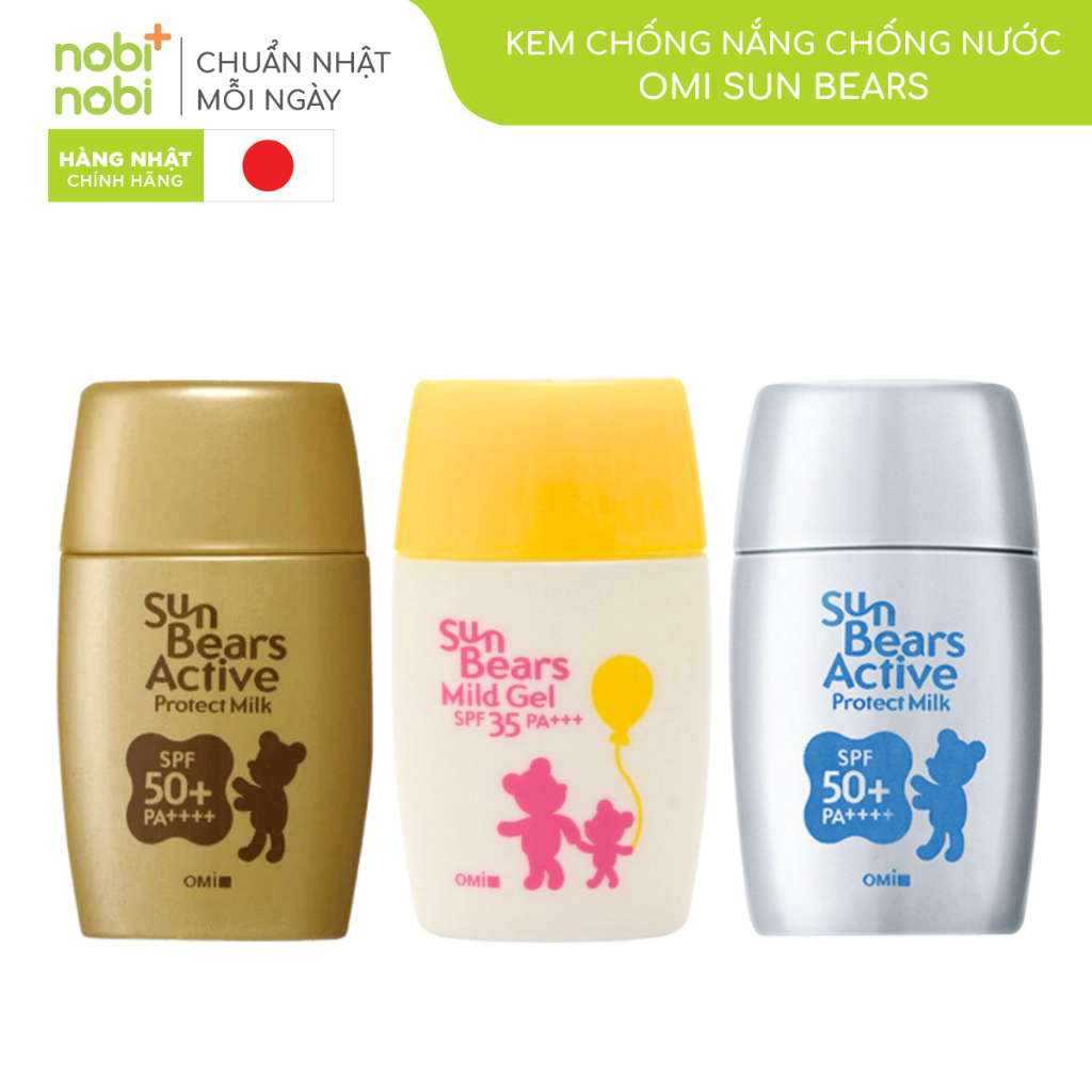 (Chính hãng) Kem Chống Nắng Omi Sun Bears Chống Thấm Nước và Lâu Trôi SPF50 PA++++ 30g