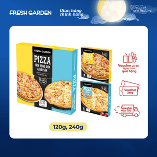  Pizza Dăm Bông Dứa & Hải sản Fresh Garden pizza đông lạnh bột mì hảo hạng phô mai thơm ngậy 240g 