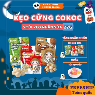  Kẹo Dừa Nhân Sữa COKOC BOBO 3 Vị Latte Matcha Dừa Gói Mini 27g Ăn Vặt Cho Bé đồ ăn vặt ngon 