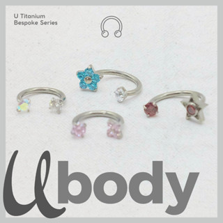   1 Chiếc   XỎ  Khuyên Tai UUU BESPOKE TITAN G23 ASTM F-136 Phù Hợp Helix Lobe Cách Điệu Unisex Không Ngứa Không Phải Màu 