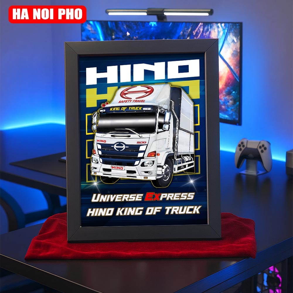 Tranh Để Bàn Treo Tường Xe Tải HINO 500, Poster HINO 500 Nhiều Kích thước