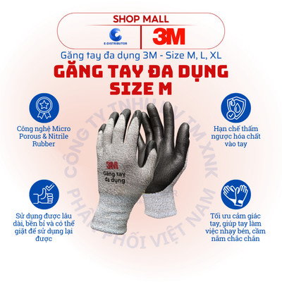 [HỎA TỐC] Găng tay đa dụng - găng tay lao động 3M - Size M, L, XL - Hàng chính hãng