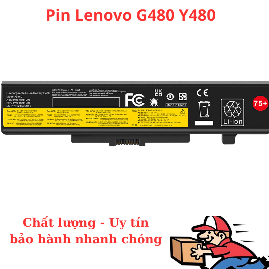 PIN LENOVO G480 Y480 G400 G410 G480 G485 G500 G505 G510 G580 G585 V480, IdeaPad Y470 Y480 Y580 Z580