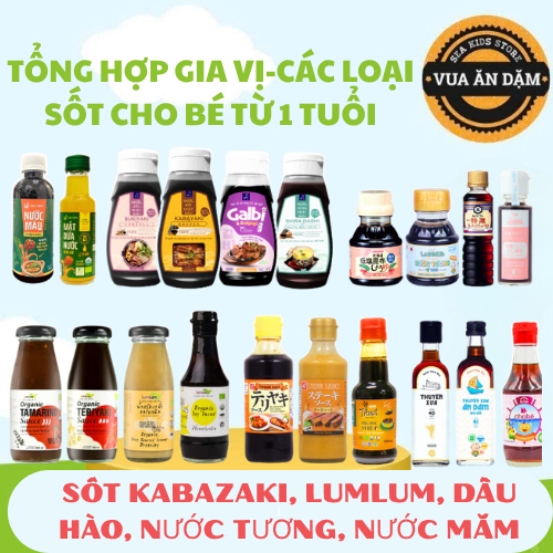 Tổng Hợp Sốt Nêm TERIYAKI, DẦU HÀO, KABAZAKI, MẬT THNOT / Gia Vị Nấu Ăn Cho Bé Từ 1 Tuổi