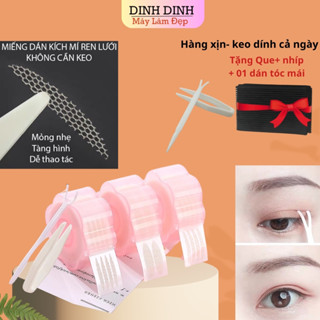 Kích mí, dán mí lưới ren sẵn keo (cuộn 360 miếng), không lộ, siêu tàng hình (tặng kèm que và nhíp)
