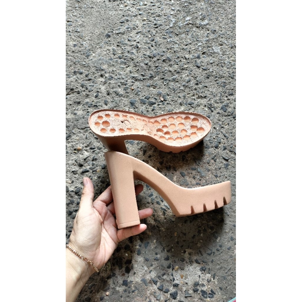 Set đế giày móc len cao 12cm