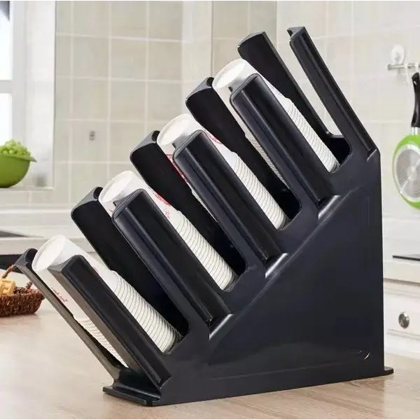 Khay Để Cốc Trà Sữa , Khay Take Away, Khay Úp Ly, Khay Kệ Úp Cốc Chéo/Nghiêng 4 Ngăn, Đựng Ly, Kệ Úp