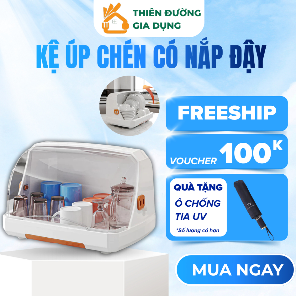 Khay Giá Rổ Úp Chén Bát Đĩa Ly Cốc Có Nắp Đậy, Kệ Úp Chén Thoát Nước Tiện Lợi Nhà Bếp