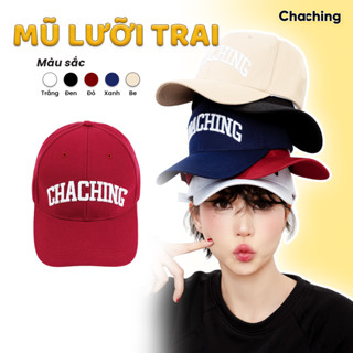 Mũ Nón Lưỡi Trai Unisex Thêu Logo 3D ChaChing, Mũ Nón Lưỡi Trai Cao Cấp, Nón Kết Cotton Form Cứng Cáp
