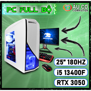 Full Bộ PC Gaming Màn hình 180hz / i5 13400f / RTX 3050 8G / Ram 16Gb / SSD 512Gb, Case Gaming, Cây Gaming chơi game