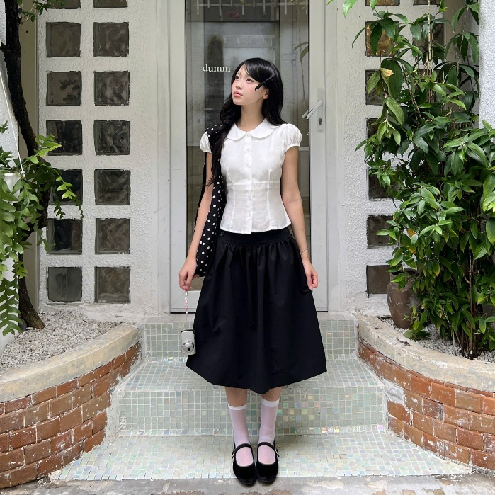AREUM Chân váy lửng SUMI Skirt vải kaki đơn giản kiểu Nhật | BigBuy360 - bigbuy360.vn