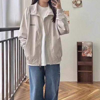 Áo Khoác Gió Nữ Form Rộng Chống Nắng Thời Trang Hàn Quốc MANNSTU NAD – Áo Khoác Basic Unisex Dáng Rộng Chất Vải Nhẹ