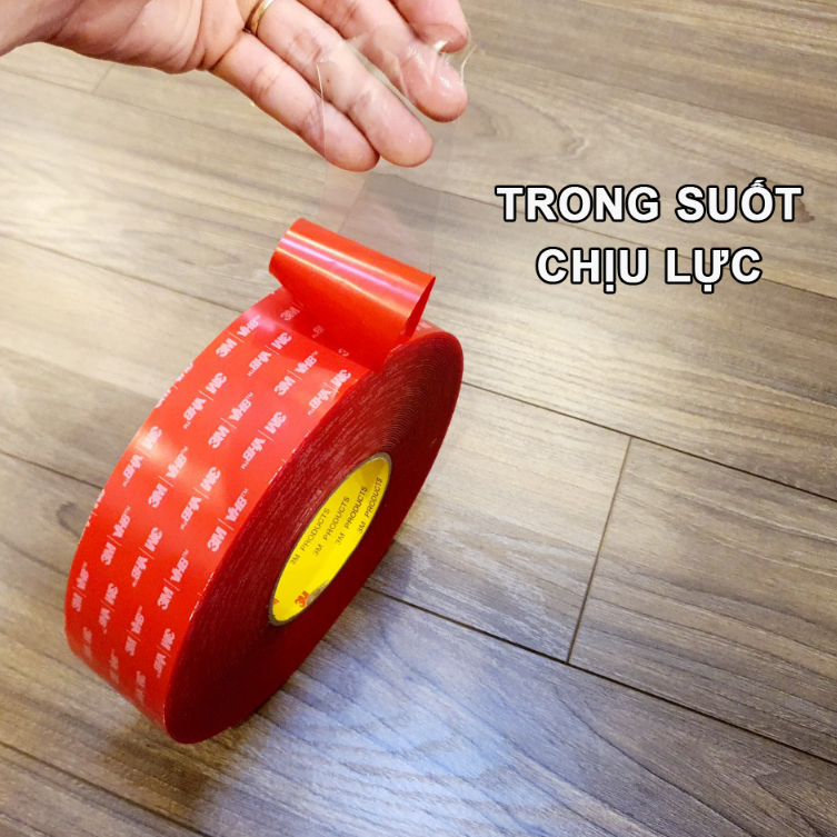 [SIZE TO]-Băng Keo 3M Trong Suốt 2 Mặt Cường Lực 3M 4910 Dán Kính size To (50mmx33m)