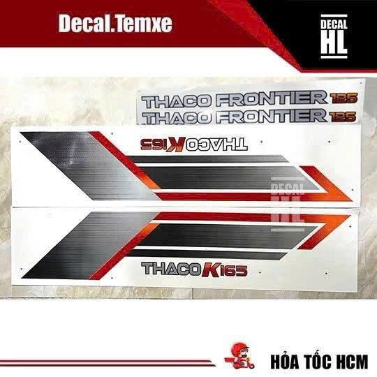 Tem dán xe tải Kia Thaco frontier 125 . Có 2 mẫu khách đặt đúng mẫu muốn đặt dùm shop ạ