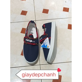 Giày bata trắng và xanh dán Asia size nữ