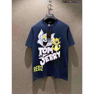  Áo Cộc Tay Tom&Zely Logo DSQ2 Sau Lưng,Dáng Năng Động Trẻ Trung Cho Boy Phố Mùa Hè 