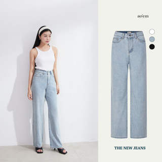  AO'EM STUDIOS | The New Jeans - WHITE BLUE - Quần Jeans Màu Xanh Nhạt Ống Suông Tôn Dáng 