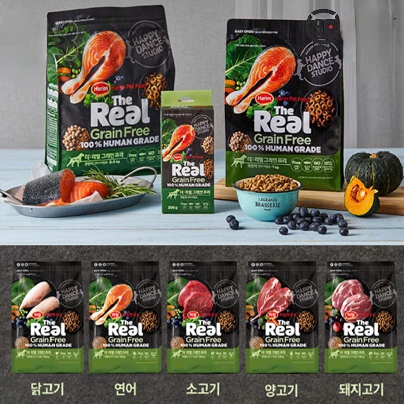 Thức ăn hạt cho chó The Real Dog Grain Free Grain Free Crunch  (  gà , bò , cá , cừu  ) 1kg