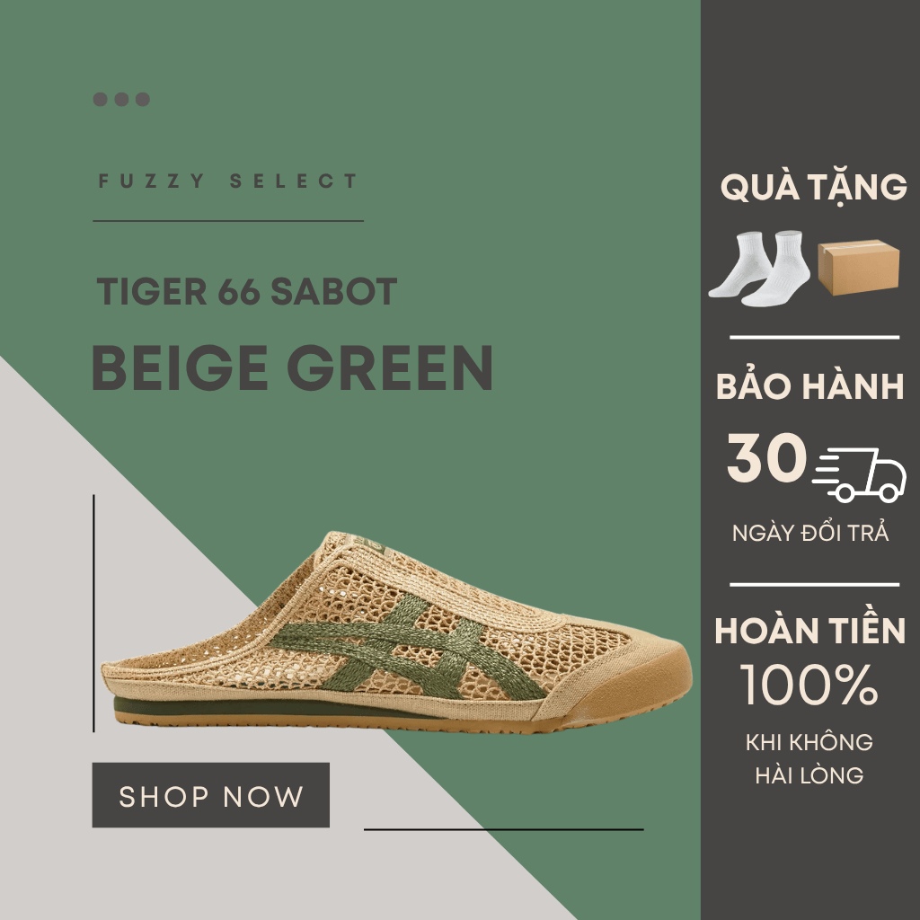[Hàng Chính Hãng] Giày Giày Onitsuka Tiger Mexico 66 Sabot Dạng Sục Slip On Đủ Màu Fuzzy Select.