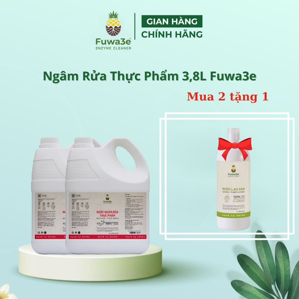 Nước ngâm rau củ quả Fuwa3e organic sinh học làm sạch thực phẩm 100% Enzyme từ dứa