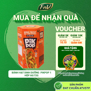 Bánh hạt dinh dưỡng mix gạo lứt ăn vặt PIKPOP 1 hộp 60/72g bánh hạt ăn kiêng, giảm cân và hỗ trợ giấc ngủ ngon