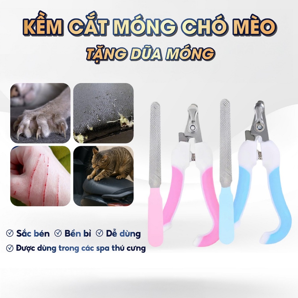 Kềm Cắt Móng Chó Mèo MasterCare Tặng Kèm Dũa Siêu Bền Sắc Bén Được Dùng Trong Spa Thú Cưng