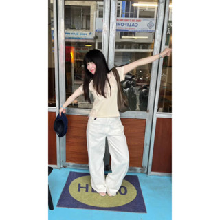  Quần Kaki Suông Nữ QC Bacsic Túi Sau Kiểu 103cm  631  