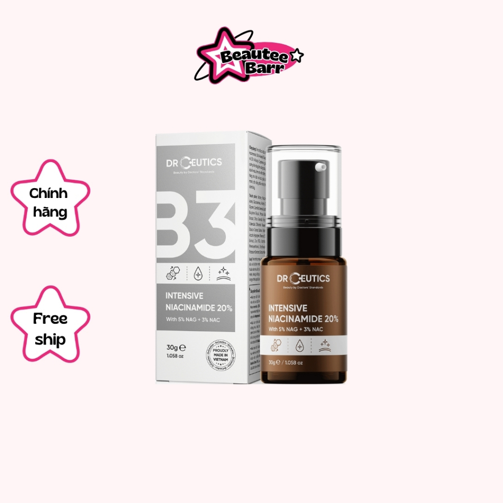Tinh chất Niacinamide DrCeutics Intensive Niacinamide 20% Mờ Thâm Sáng Da 30g