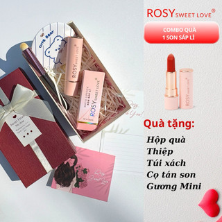   SET QUÀ GIÁNG SINH   Son Sáp Lì Rosy  Rosy Sweet Love Nhiều Màu Mềm Môi Dạng Thỏi 4g,quà tặng cô giáo 