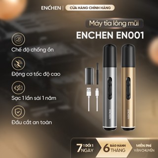 Máy tỉa lông mũi Enchen EN001, EN005 (dùng pin AA) mini có thể tháo rời, dao cắt hai lưỡi xoay 360°