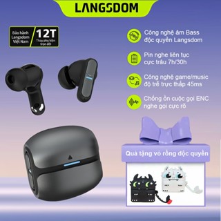Tai Nghe Bluetooth Gaming Langsdom ThetaPRO, Bass trầm, Pin tổng 30h, độ trễ cực thấp 45ms, míc ENC