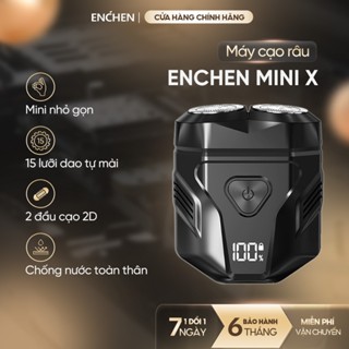 Máy cạo râu Enchen Mini X, 15 lưỡi dao tự mài, đầu cạo 3D chống nước toàn thân - BH 6 tháng