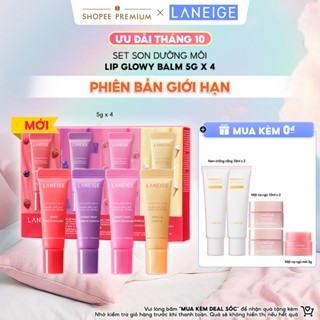 Set son dưỡng môi căng bóng Laneige Mini Lip Glowy Balm 5g x 4