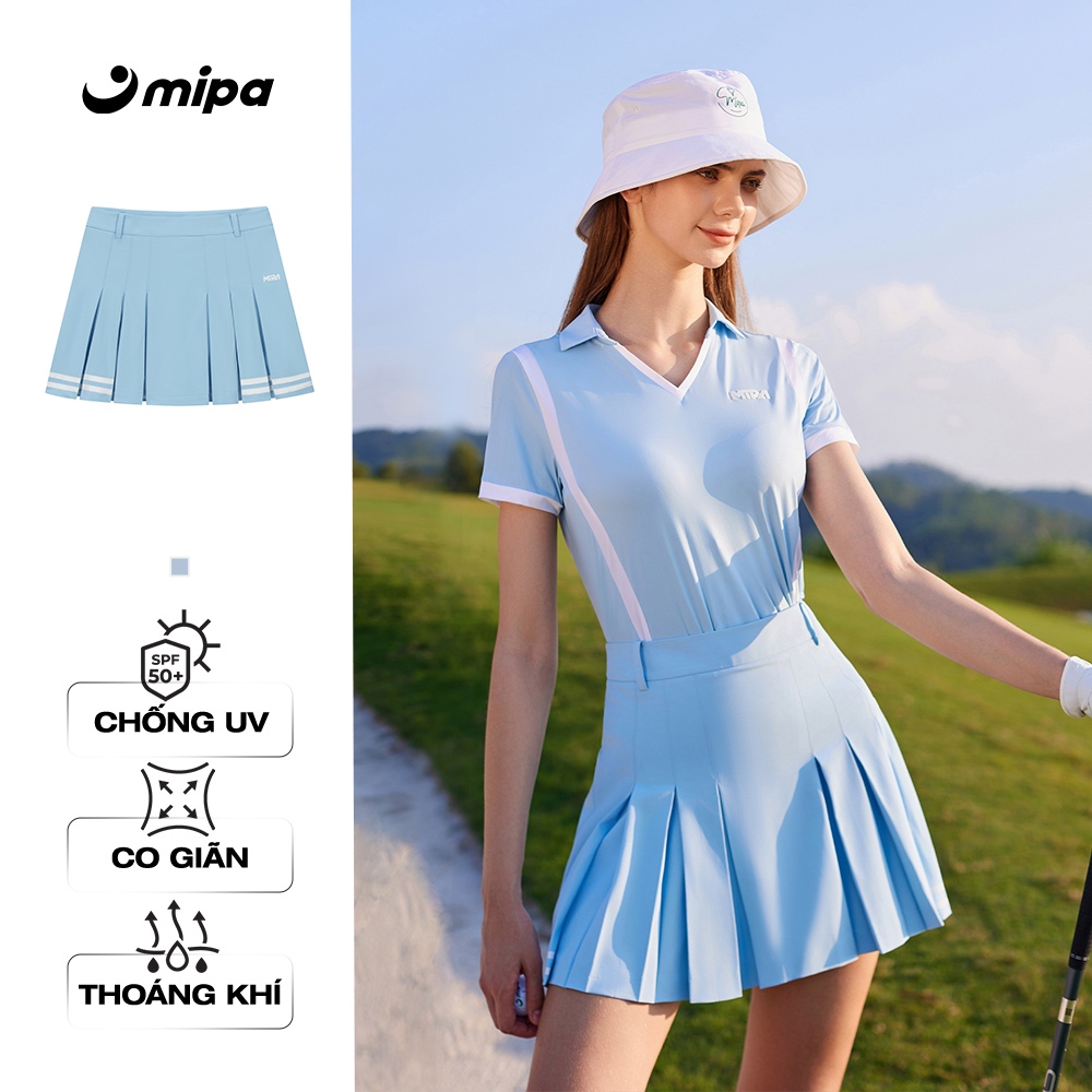 Chân váy golf dáng xòe MIPA thời trang Golf Pickleball Tennis cao cấp kiểu dáng sang trọng Flora Ski