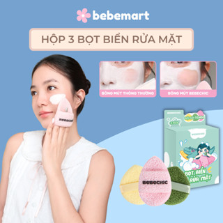  Hộp 3 Bông Mút Bọt Biển Rửa Mặt Hỗ Trợ Tạo Bọt Làm Sạch Da Mặt Hiệu Quả BB037 BEBECHIC 