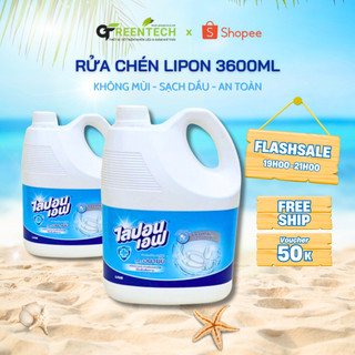   MUA 1 TẶNG 1  Nước rửa chén bát Lion 3600 ml hàng nhập khẩu Thái Lan Không Mùi An Toàn Cho Da Tay 