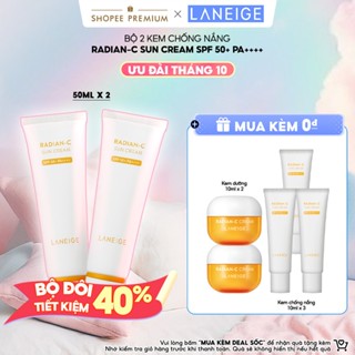 Bộ 2 Kem chống nắng Laneige Radian-C Sun Cream SPF 50+ PA++++50mlx2