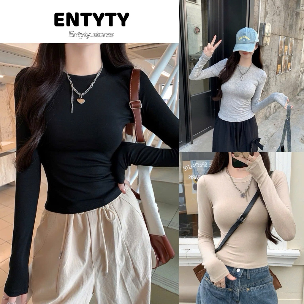 Áo Thun Dài Tay Siêu Co Giãn Mềm Mịn Chất Cotton Lông Mịn Dày Dặn Justdun A8 - ENTYTY | BigBuy360 - bigbuy360.vn