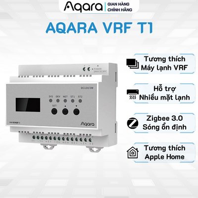 Bộ điều khiển điều hoà trung tâm Aqara VRF T1 - Hỗ trợ 1 dàn nóng và Nhiều họng lạnh, Tương thích Apple HomeKit, Cần Hub