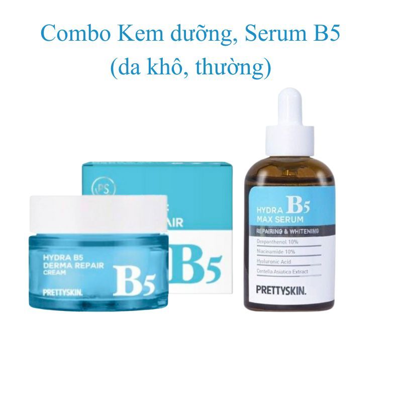 Combo serum B5 và kem dưỡng B5 Prettyskin