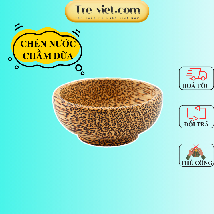 Chén gỗ dừa nhỏ- Chén đựng nước chấm | Tre Việt
