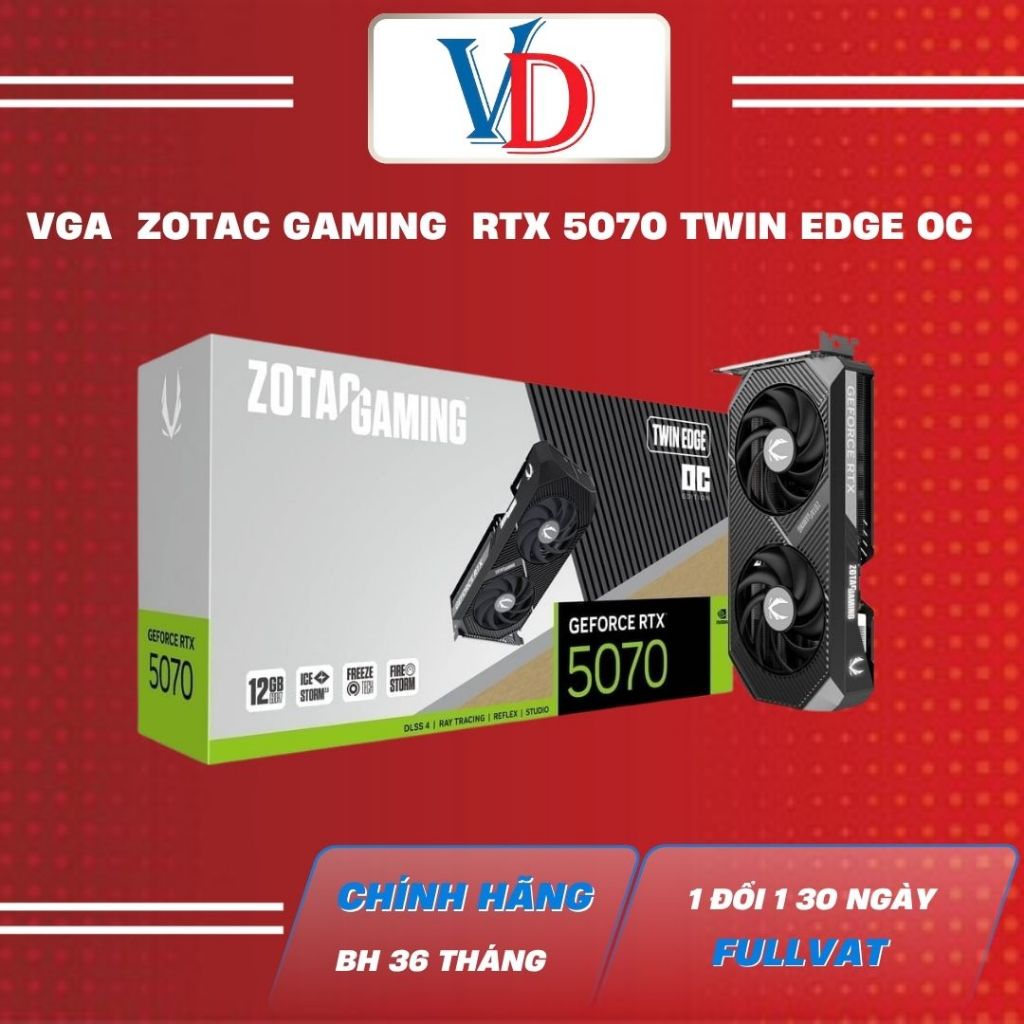 VGA ZOTAC GAMING RTX 5070 Twin Edge OC 12GB GDDR7