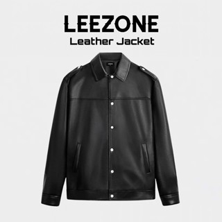 [MỚI] Áo khoác Da PU nam LeeZone dày đẹp cao cấp | Da PU Đai Vai