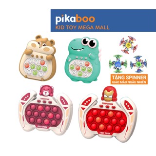 Pop it điện tử Pikaboo Đồ chơi máy chơi game bản mới bấm nút theo đèn nhạc với 4 giúp luyện phản xạ