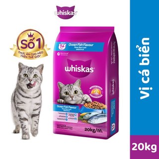  WHISKAS Thức Ăn Cho Mèo Trưởng Thành Dạng Hạt vị Cá Biển - 20kg 