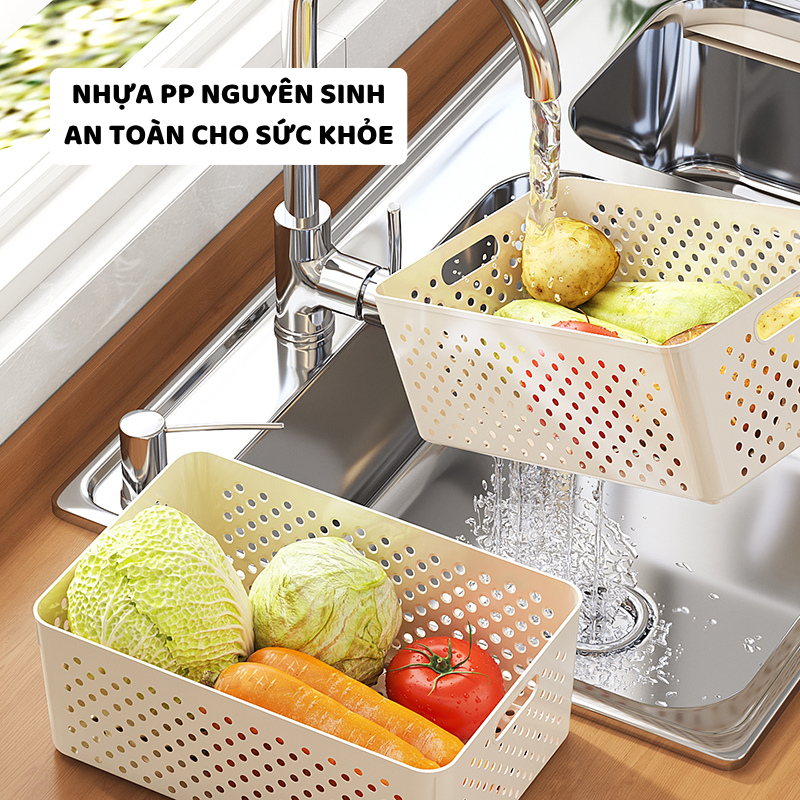 Khay Nhựa Đựng Đồ Đa Năng ENODA HOME, Rổ Nhựa, Khay Nhựa Chữ Nhật Q320 | BigBuy360 - bigbuy360.vn