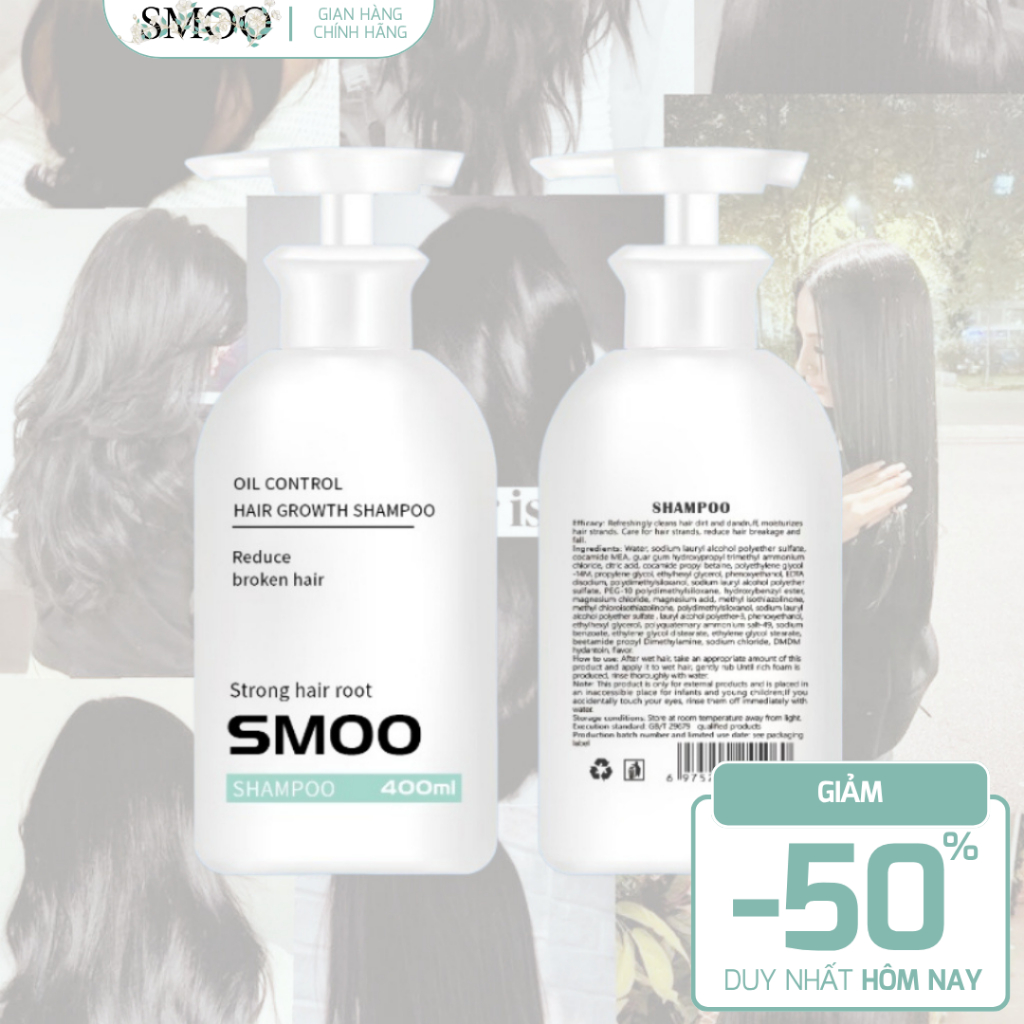 Dầu Gội Đầu SMOO Bí Quyết Tóc Chắc Khỏe Mềm Mượt Từ Thiên Nhiên Tái Tạo Nan Tóc Hỗ Trợ Mọc Tóc 