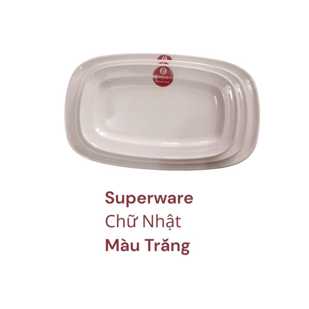 √ DĨA CHỮ NHẬT NHỰA MELAMINE SUPERWARE.