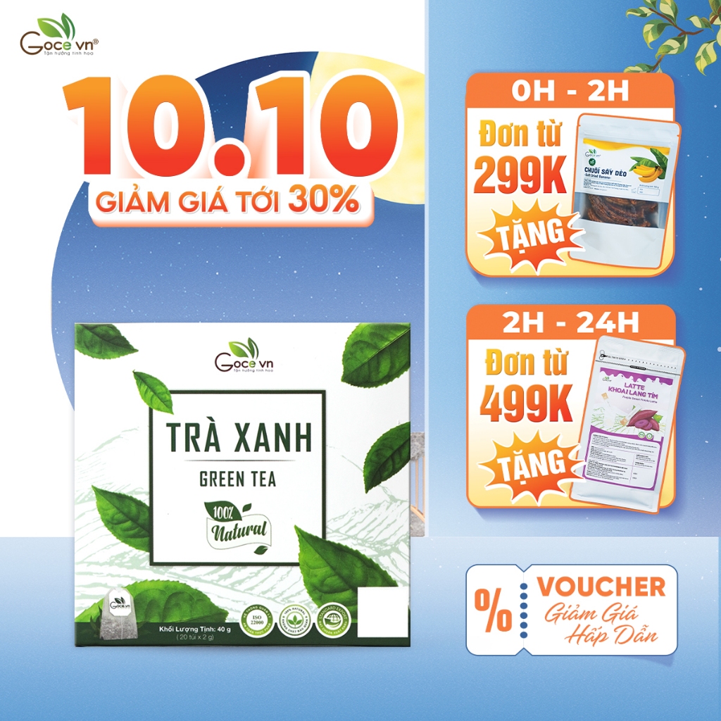 Trà xanh túi lọc Goce - Bảo vệ tim mạch, chống oxy hóa